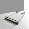 Metal Decorative Tray Leather Storage Tray Modern Minimalist Living Room Coffee Table Desk Organizer Home Decoration Storage