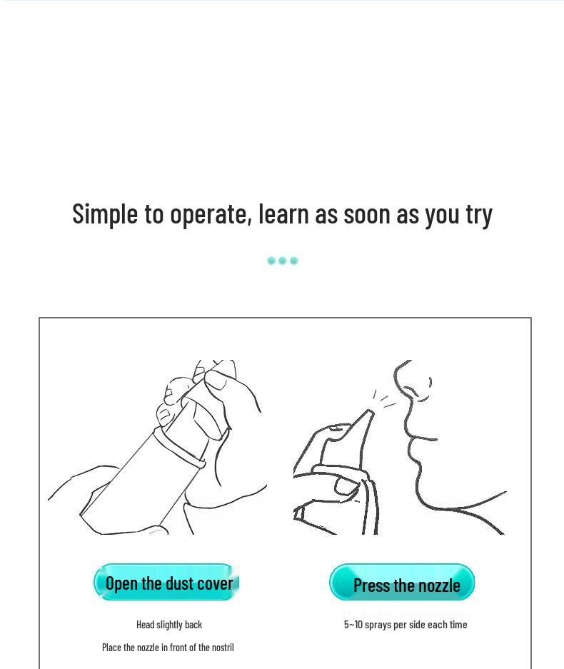 Qiai Nasal Spray for Allergy Relief: Alleviates Congestion, Dryness, Itchiness, Runny Nose & Breathing Difficulties