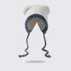 Cute Bear Plu Knitted Hat Womens Autumn Winter Large Head Circumference Face Slimming ColdProof Ear Protection Leon Fur Hat
