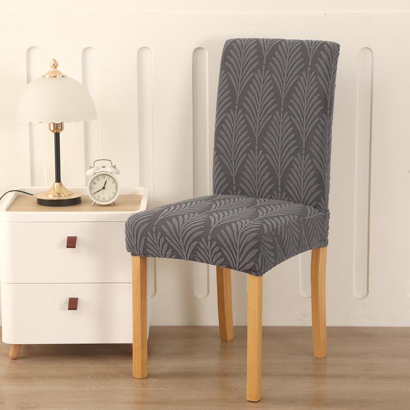 

Jacquard Dining Chair Cover Thickened Stretch Parsons Chair Cover Removable and Washable Spandex Dust-Proof Furniture Protector 4PCS