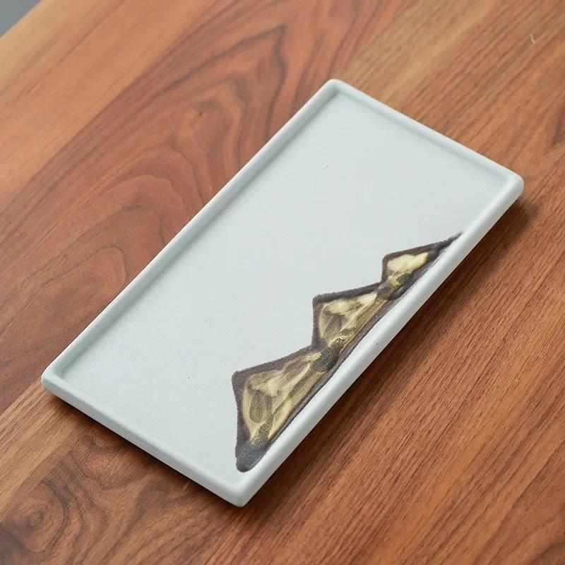 

In The Distant Japanese Pottery Bamboo Tea Tray Retro Small Number Ceramic Tea Utensil Chinese Tea Table