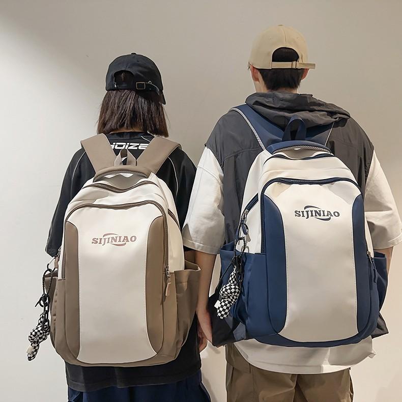 New high school student college bag large capacity backpack fashion lightweight decompression shoulder backpack