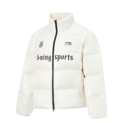 Li Ning Sports Lifestyle Series Fan Style American Casual Fashion Windproof Water-Repellent Loose Warm Comfortable Couple Down Jacket AYMV439-1