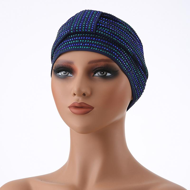 New arrival turban hat, hot-selling hot diamond turban hat, popular pullover hat, indian hat