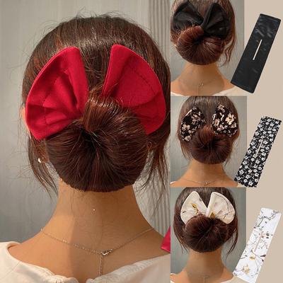 Fauler Stirnband Lockenwickler Schleife Haarspange Elegant Duttmacher Werkzeug Scrunchies Haarschmuck