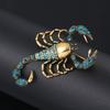1ks Scorpion brože s drahokamu zlatá slitina brož Pin Vintage Crystal