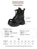 Women's Genuine Leather Platform Martin Boots with Chunky Wedge Heels – Height-Enhancing Ankle Boots for Autumn and Winter