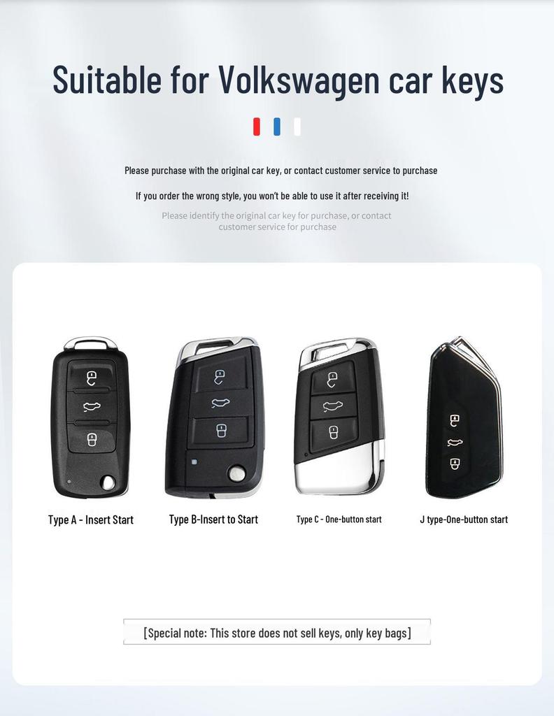 Volkswagen Key Cover: Compatible with Passat, Sagitar, Lavida, Magotan, Tayron, T-Cross, Teramont, Bora Models