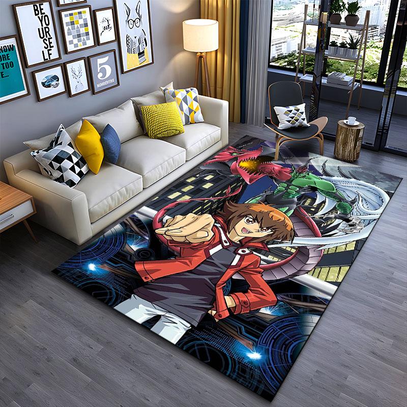 Anime Hero with Dragons suitable as a non-slip mat for the living room or bedroom sofa