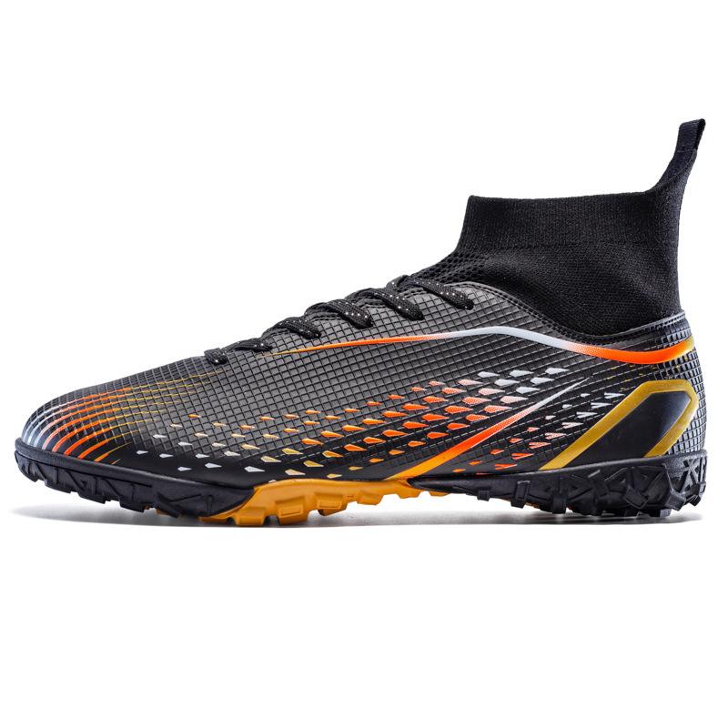 High-top Football Shoes Men's and Women's Indoor and Outdoor Broken Nail Sneakers Long Nail Non-slip Adult Grass Professional Training Shoes