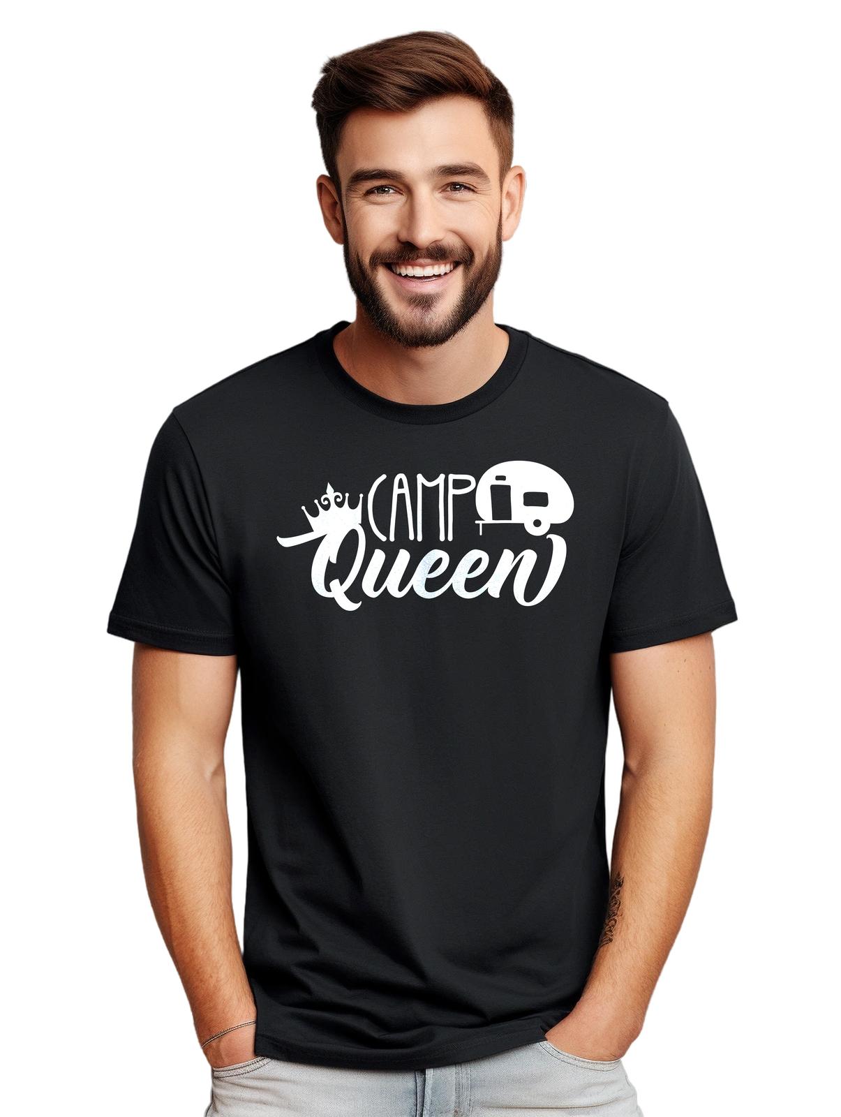 Camp Queen T-Shirt Mens Womens Tees Top - Rule the Campground in Style! Funny T-Shirt Mens Womens Tees Top, Unisex Printed S