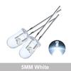 10/20/100PCS LED Transparent Round 3MM 5MM Super Bright Water Clear Green Red White Yellow Blue Light LED Bulbs Emitting Diode