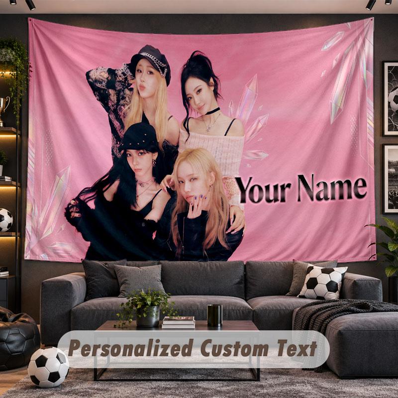 Wall Hanging Tapestry Custom Nameaespa Pattern Personalized Printed Fabric Wall Decor