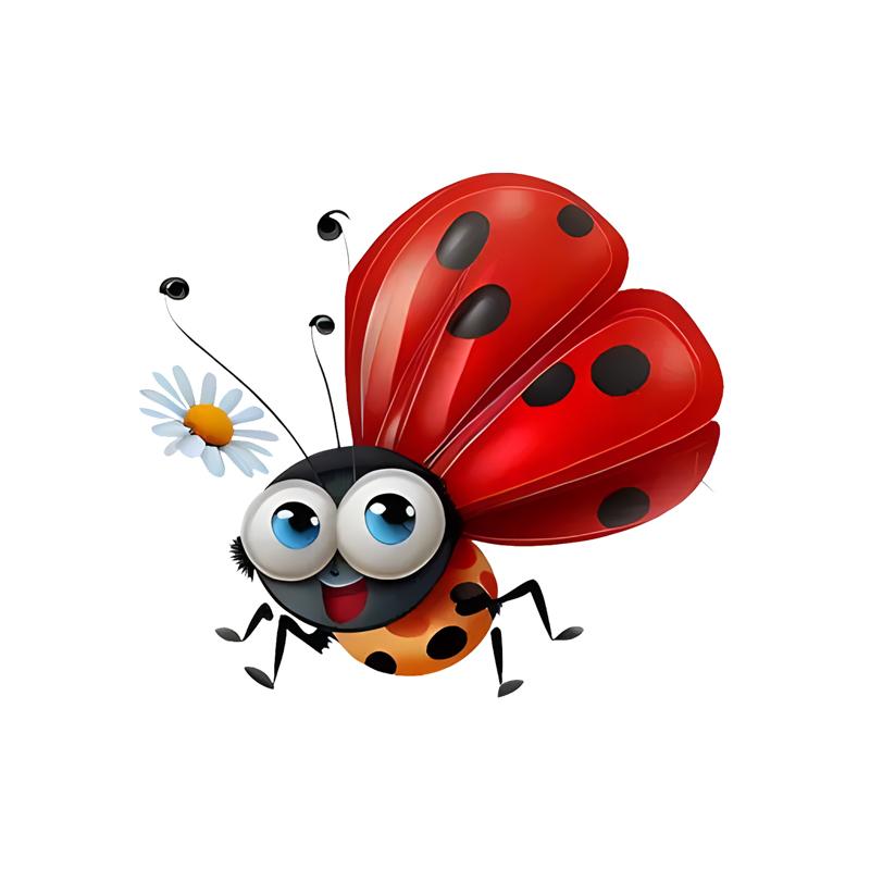 DS90#12,5x14cm Süßer Marienkäfer Autoaufkleber - Wasserfest, Lustige Autodekoration Für Motorräder, Helme,