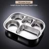 316 Stainless Steel Divided Lunch Plate