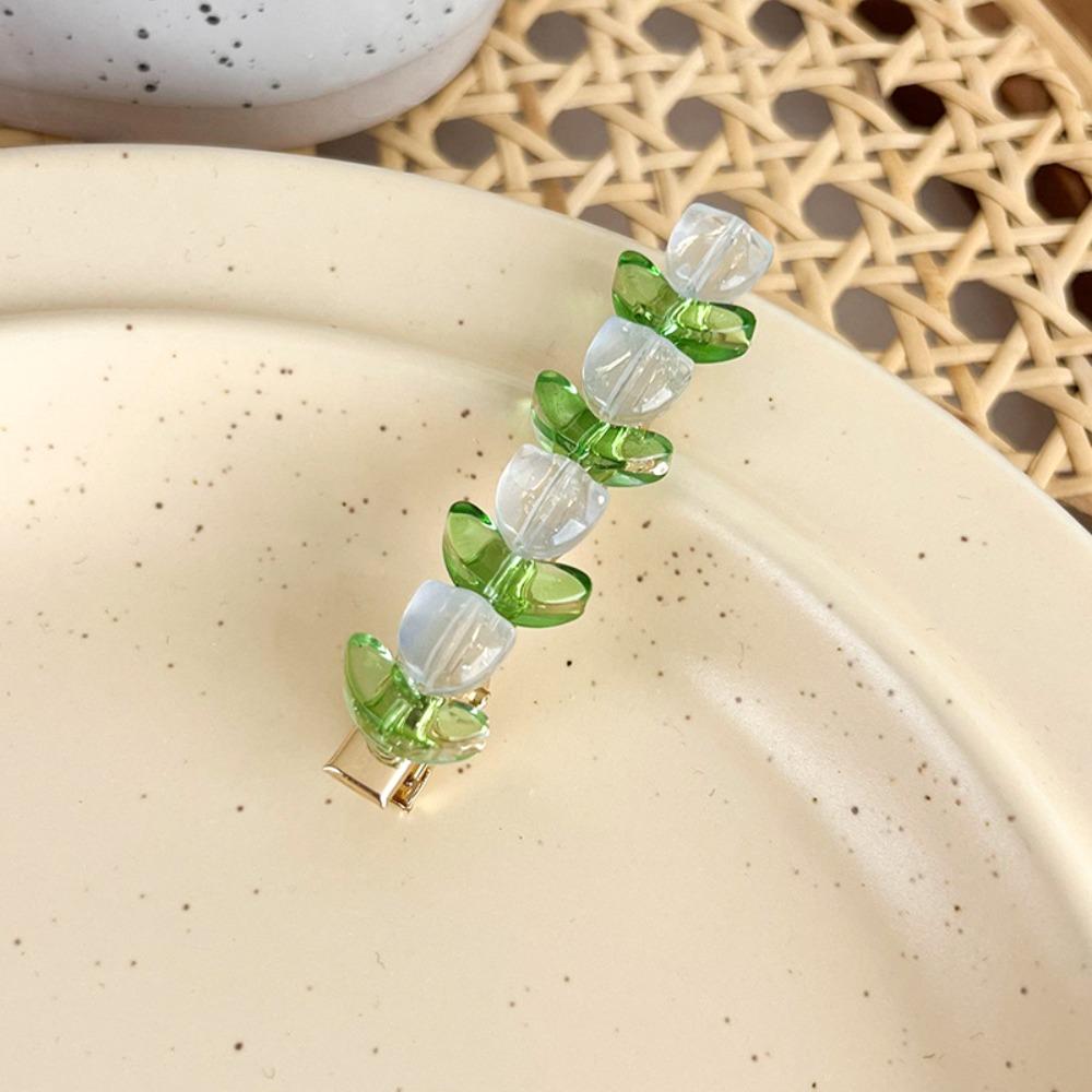 

Маленькие свежие градиентные цвета, боковой зажим, заколки в корейском стиле, заколки-тюльпаны, жемчужная заколка для волос