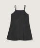 Plack Woman Pleated Bustier Dress Black