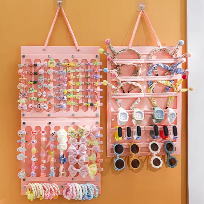 Large Capacity Hair Bows Organizer Wall Headband Holder Hair Clip Storage Hanger Jewelry and accessory storage hanging bag