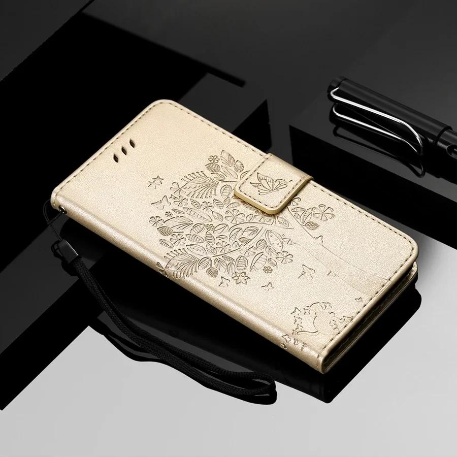 Wallet Tree Embossing Flip Leather Case For Samsung Galaxy A07 A15 A16 A17 A35 A36 A55 A56 S25 Edge S24 S23 S22 S21 Ultra S20 FE