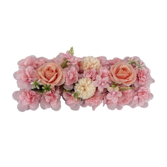 Artificial Rose Flower Row Faux Silk Rose Panel Backdrop DIY Floral Wall Decor for Wedding Arch Reception Ceremony Centerpiece Birthday Party Decor