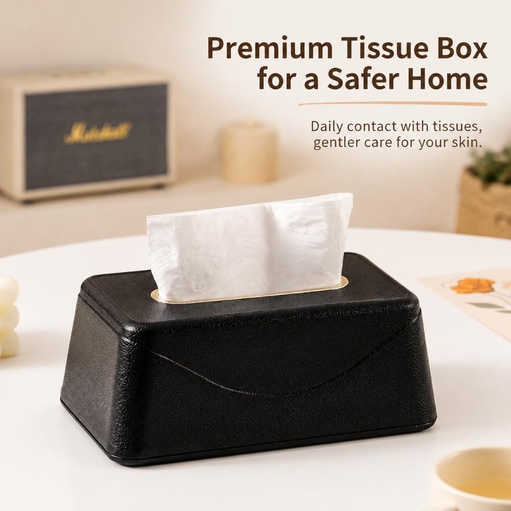 Built-in Spring Tissue Box Holder Large Capacity Paper Holder Durable Tissue Box Cover Living Room