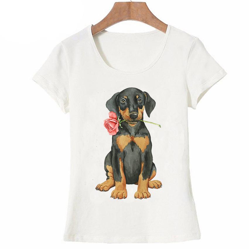 

2021 New Valentine Rose maiden TShirt Summer Hipster women tshirt funny Boston Terrier dog design sweet Tops casual ladies Tee 4XL
