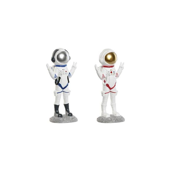 Dekorative Astronautenfigur - Home ESPRIT - Blau Weiß Rot - 9x7x20 cm - 2 Stück - Mehrfarbig