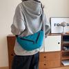 Solid Color Versatile Dumpling Breast Bag Simple Male and Female Gender Neutral Shoulder Bag Casual Messenger Bag