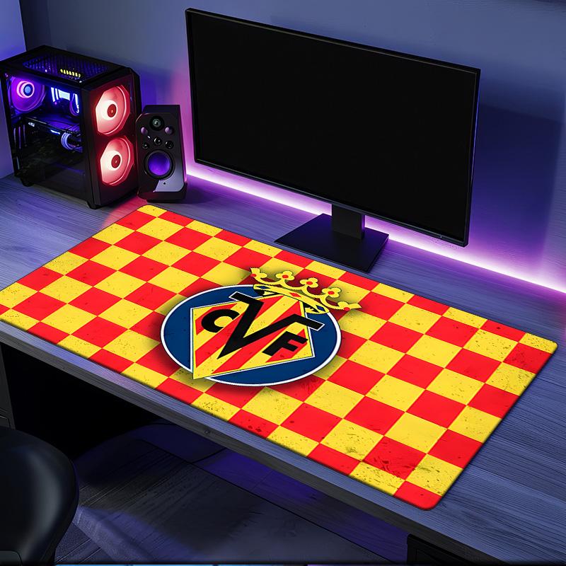 Club Vill-arreal Crest Design Mouse Pad, Rubber Base, Mouse Pad for Gamers and Office Use, Gaming Desk , Easy To Clean Mat Christmas Fan Gifts