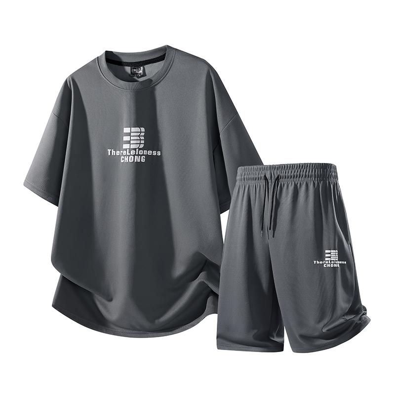 Men's Short Sleeved Set Versatile Casual Sports Two-piece Set