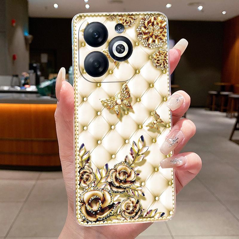 Casing For infinix Smart 8/Smart 8 Pro Luxury Dragon Cute Cool Boys Girls Soft silicone Phone Case Back Cover Transparent Shell