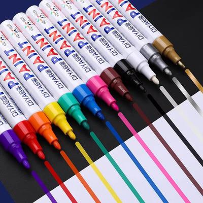Lichtbeständiger Lackstift für Ausbesserungen im Außenbereich, wasserfest, schnelltrocknend, UV-beständiger, ölbasierter Marker für Metall, Holz und Kunststoff
