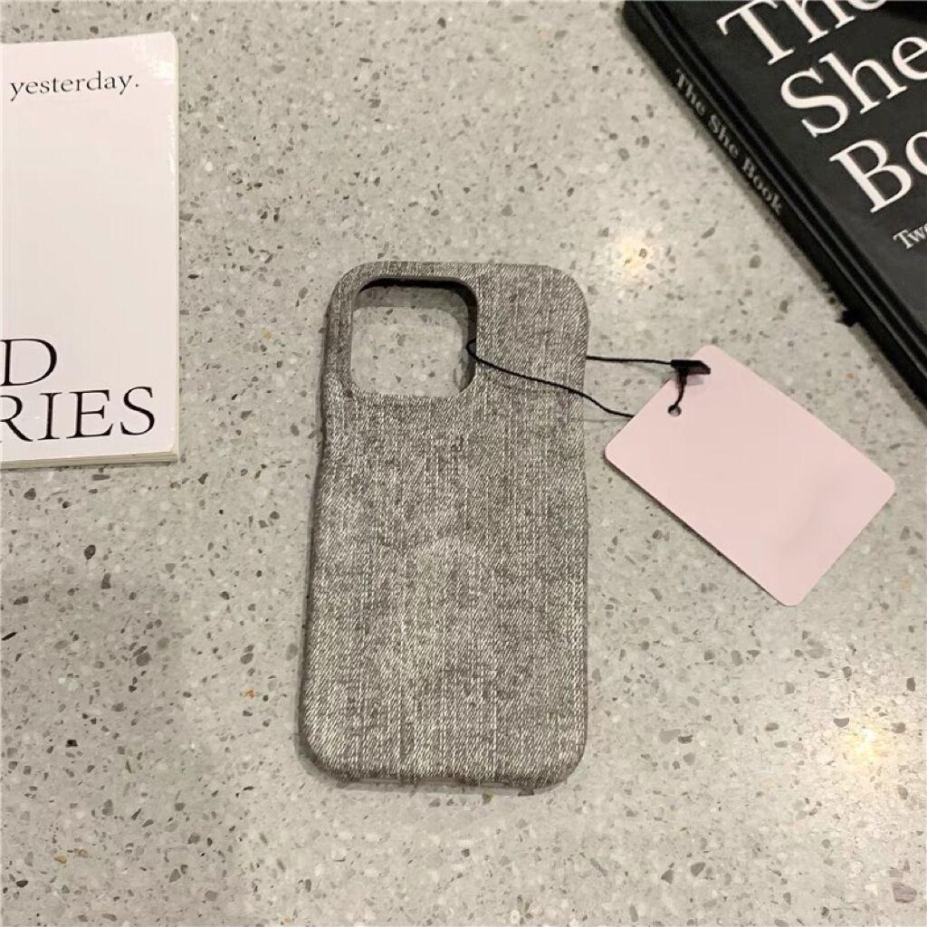 Denim Phone Case for Apple iPhone-Denim Tone Rugged PC Silicone Drop-Resistant Anti-Drop Phone Cover for Iphone15/14/13/12/Pro/Pro Max