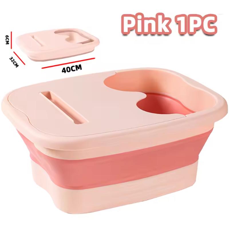 Portable Folding Foot Soak Bathtub 15L/4 Gallon Collapsible Pedicure Soaking Spa Massage Basin Tub With Lid Handle