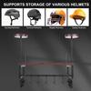 Wooden Helmets Hanger with Hooks Retro Moto Gear Storage Rack Wall Mounted Metal Helmets Stand Motorcycle Accesories Organizer