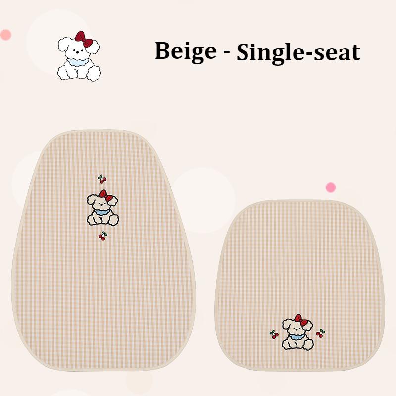 Очаровательная мультяшная подкладка на автокресло с щенком - Изысканная вышивка, Ультрамягкая и удобная, Установка без завязок, Подходит для 95% автокресел Polyester&Four Seasons