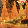 Christmas Tree Crystal Star Lights Party Romantic Snowy Mountain Holiday Gifts LED Warm White Iceberg Lighting Table Decoration