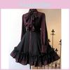 Vintage Butterfly Bow Dress With Renaissance Steampunk Elements For Women