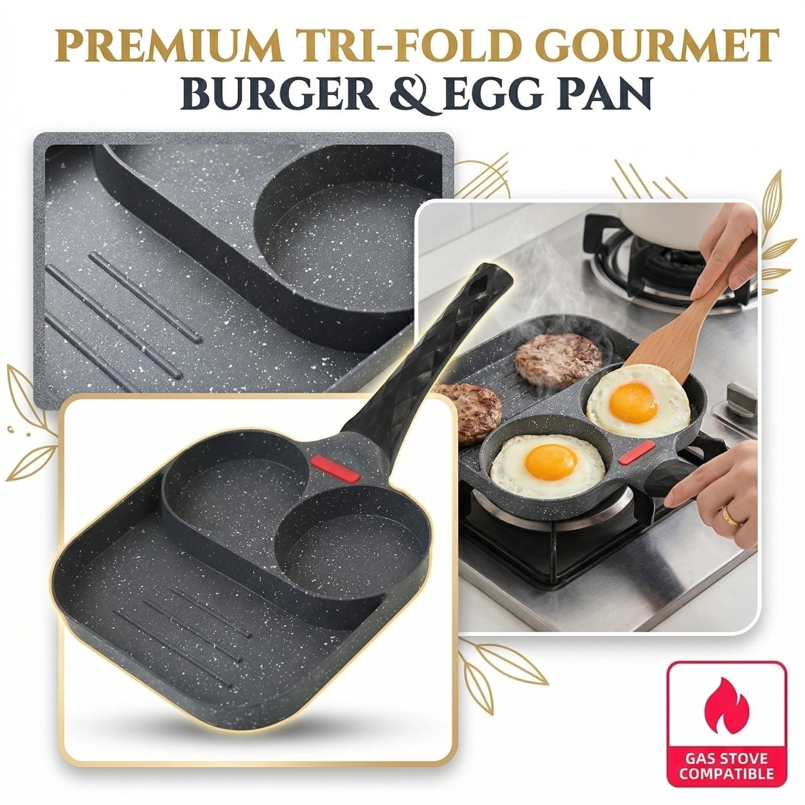 

Multifunctional Nonstick Pan Breakfast Frying Pan 2-Cup Egg Pan Maifan Stone Coating Skillet for Home Outdoor Cooking one size чорний