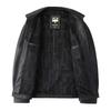 Spring and Autumn New Chinese Men's Leather Jacket Lapel Spring and Autumn Leather Clothes Jacket Warm Dad's Executive Jacket