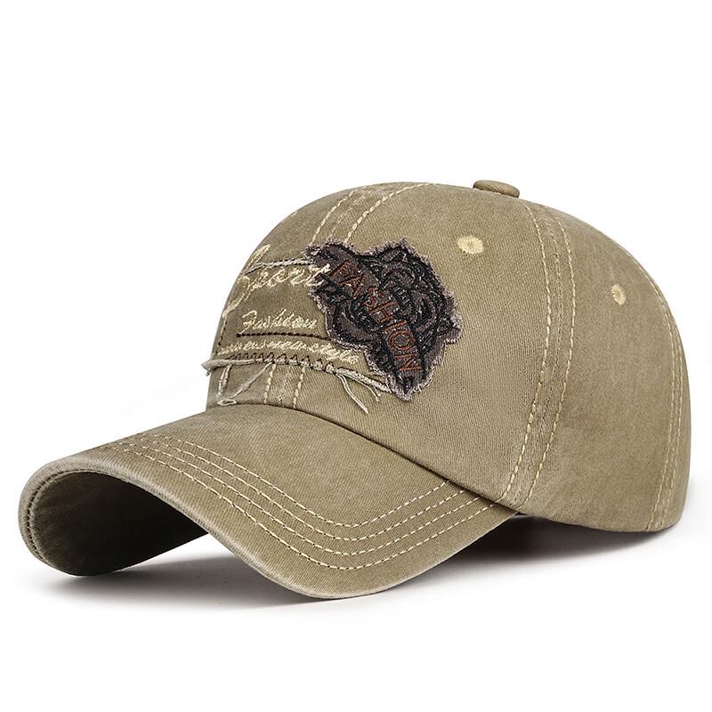 

ZHENYUEQI Men s Washed Cotton Vintage Distressed Patch Baseball Cap One Size