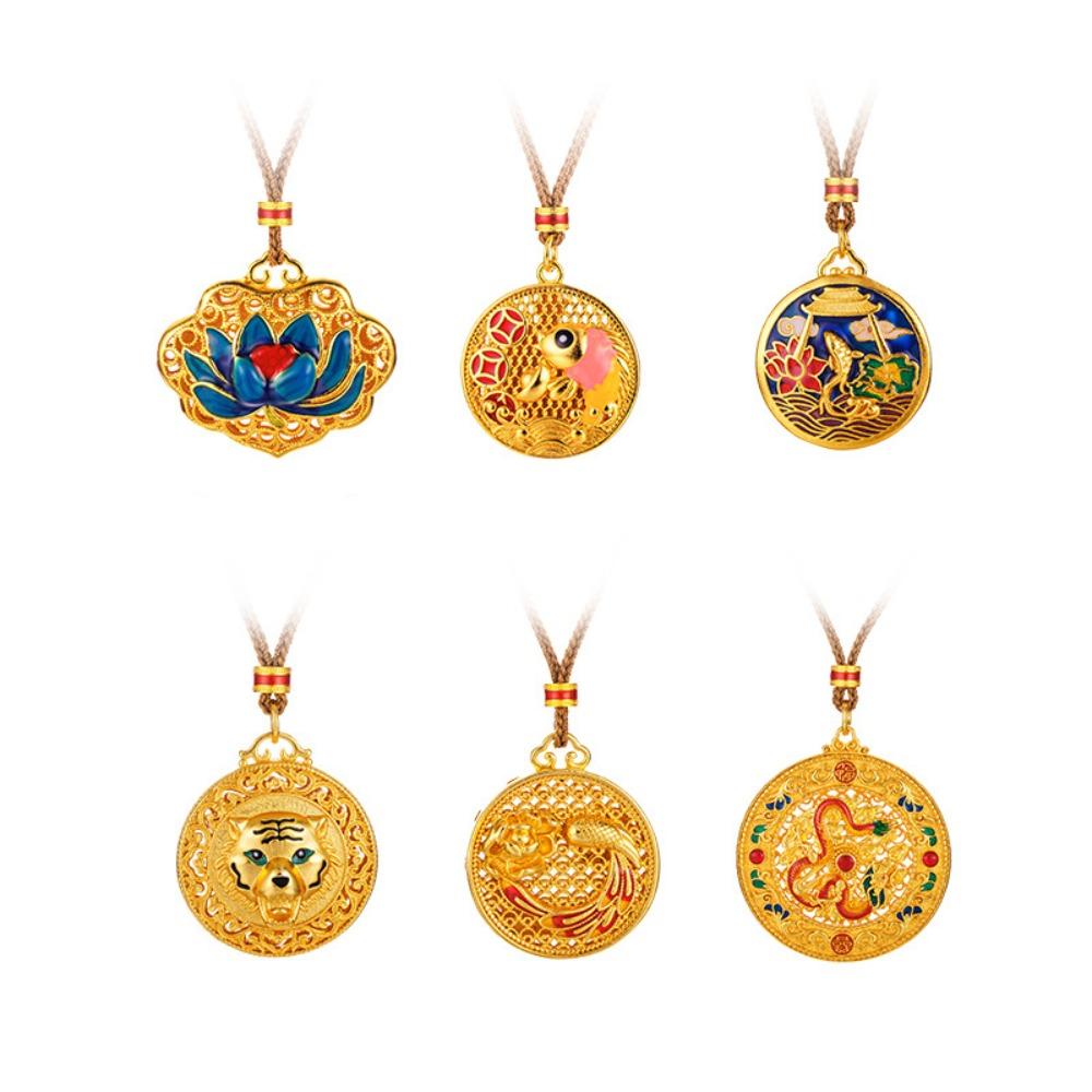 Butterfly Flower Pendant Necklace Hollow Collarbone Chain Chinese Style Necklace  Thailand