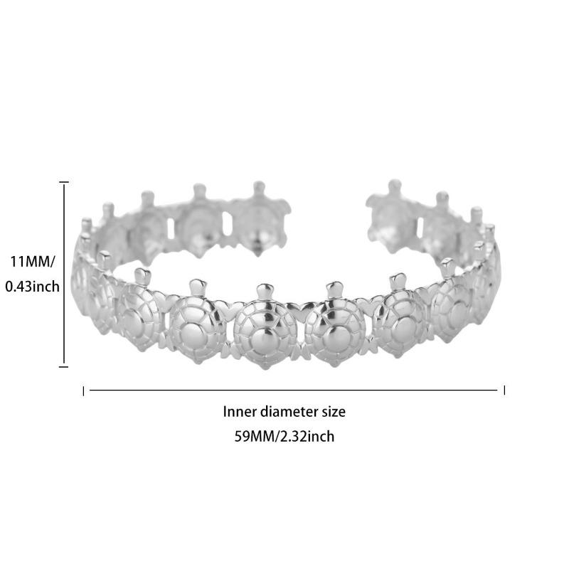 Fashion Longevity Turtle Bracelet Women's Stainless Steel Gold Plated Ocean Series Trend Bracelet Jewelry