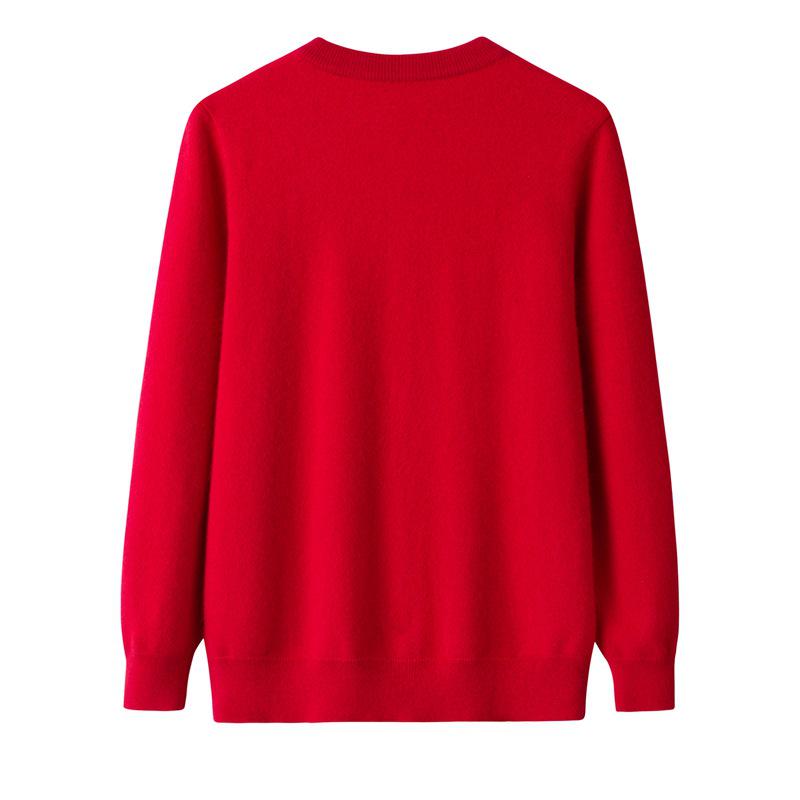 Women's Thick Wool Sweater for Middle-Aged & Elderly - Half-Zip Autumn/Winter Cardigan