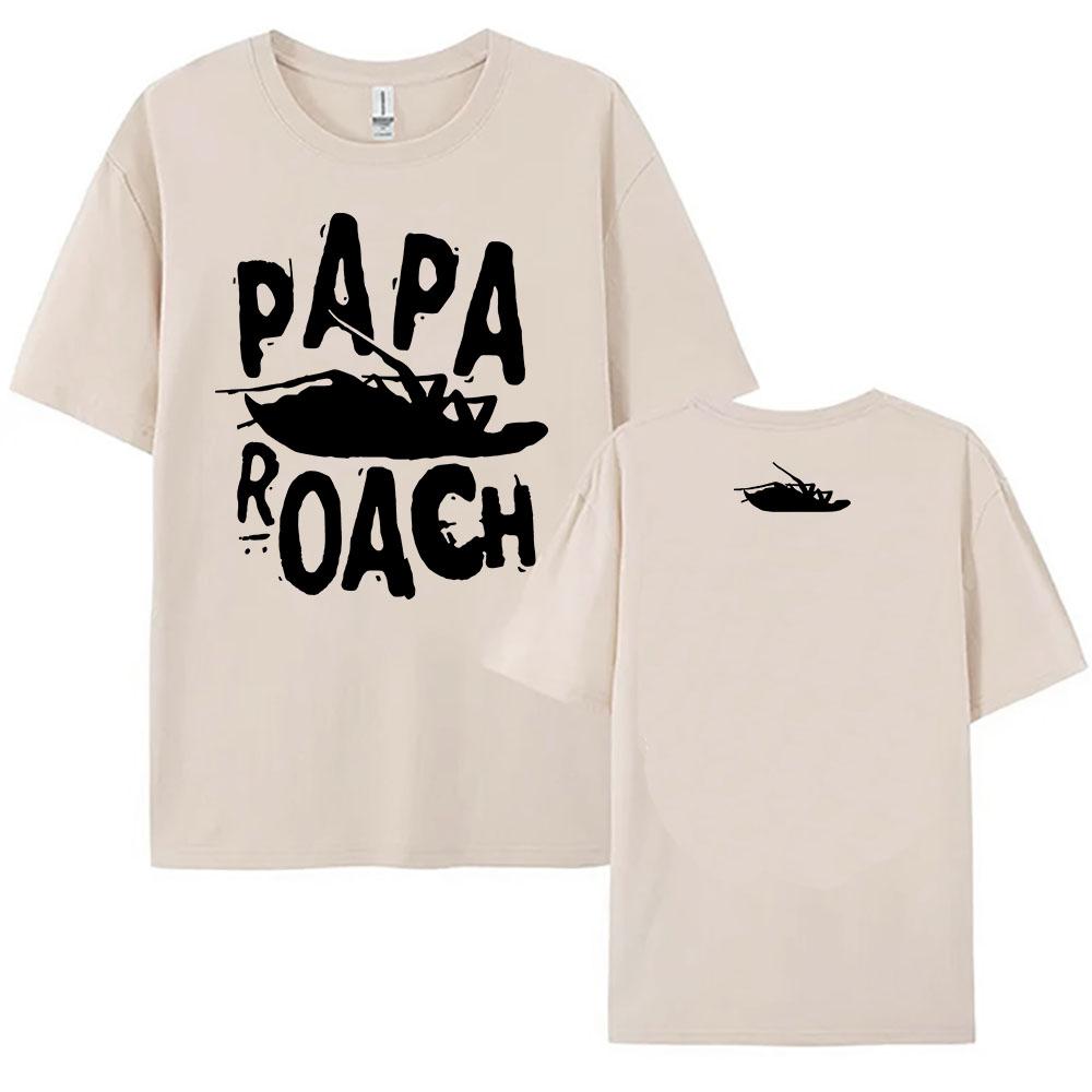 Cotton Summer Tees PAPA ROACH Heavy Mental Band Tshirts Graphic Clothing for Women Short Sleeve Unisex Streetwear O-neck Female Top