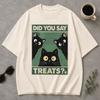 Did You Say Treats? Cat Graphic T-Shirt | Funny Vintage Cat Tee