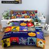 3D Skull Bedding Set Halloween Bats Duvet Cover Skull Polyester Comforter Cover Set Double King Queen Kids Polyester Quilt Cover