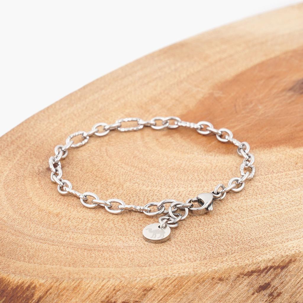 Jbans Classic 3By1 Binding Round Ring Surgical Steel Chain Bracelet (C2501Ac1250_Sv)
