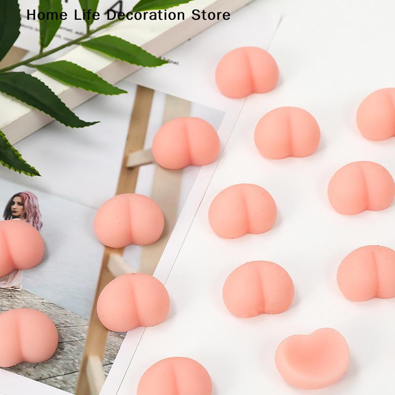 10Pcs Fun Noctilucent Butt Mochi Squishy Squeeze Stereo Relieve Stress Peach Bum Sticker Kawaii Mobile Phone Decoration Accessor