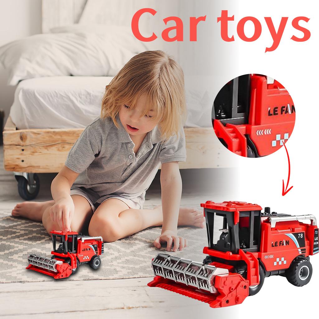 Engineering Truck Toy | Anti-Collision Car Toys, Fall-Resistant Simulation Harvester Model Toy, Kids Play Trucks, Friction Powe